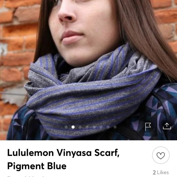 LULULEMON Vinyasa Scarf hyper stripe blue gray - Picture 7 of 7